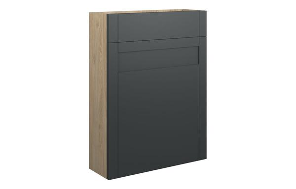 Abbi 600mm Slim WC Unit - Matt Graphite Grey (Oak Cab)